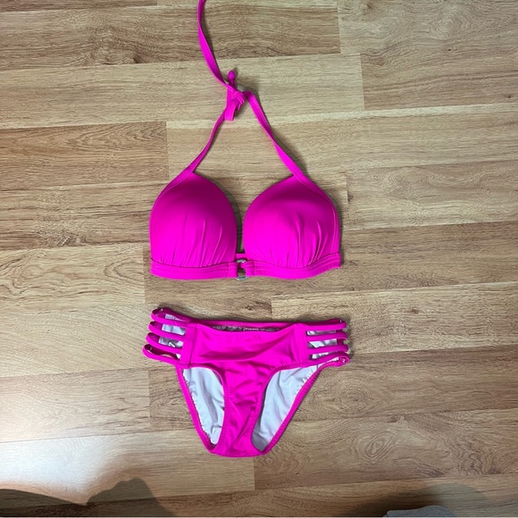VENUS Swim Venus Pink Bikini Top Bottom Swimsuit Set Swim Poshmark